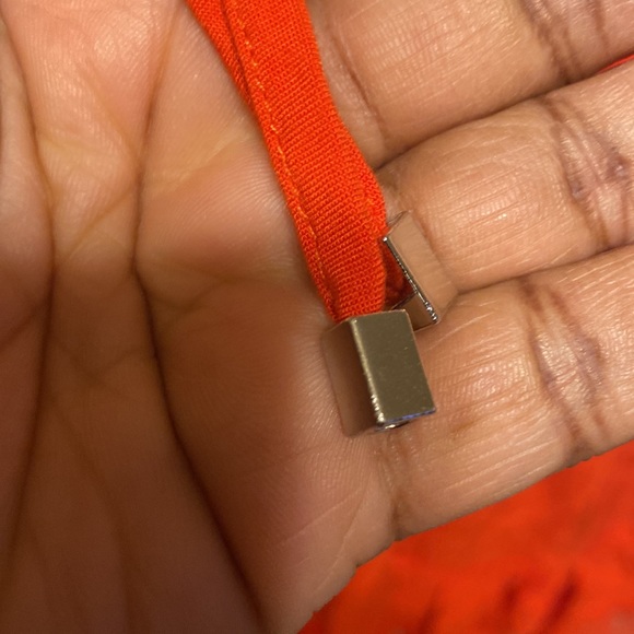 NWOT CITY CHIC PLUS SIZE ORANGE OF THE SHOULDER RUFFLED BOHO WITH NICE DETAILS - Picture 9 of 11